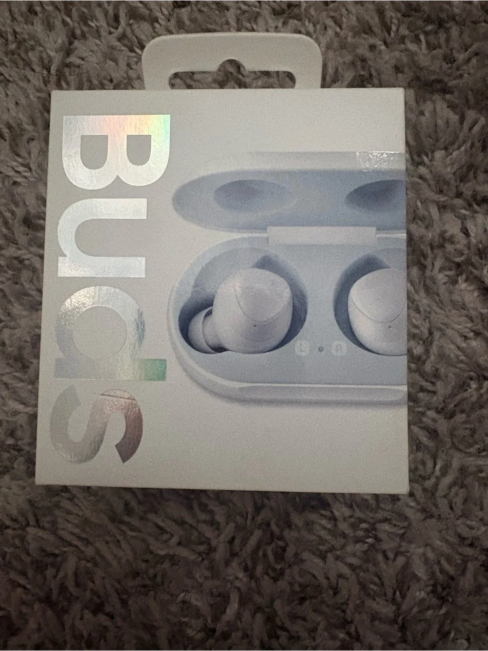 Samsung Galaxy Buds — Light Blue Earbuds and Case
